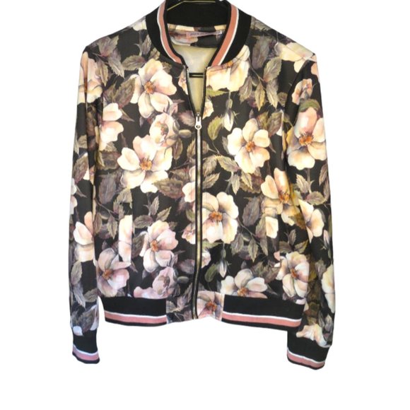 FROCK IN HEELS Jackets & Blazers - FROCK IN HEELS - floral bomber style jacket - size med